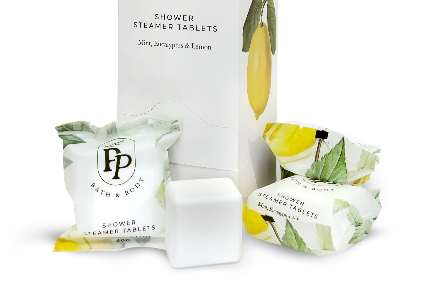 Le Petit Pendant Shower Steamers Aromatherapy, 10 Pack, Mint, Eucalyptus & Lemon Essential Oils, Self Care Routine, Stress Relief Gifts for Women & Men